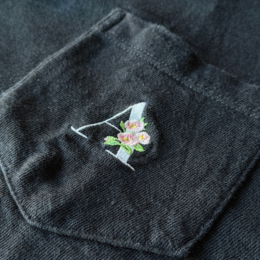 Aime Leon Dore Black Embroidered Pocket T-Shirt